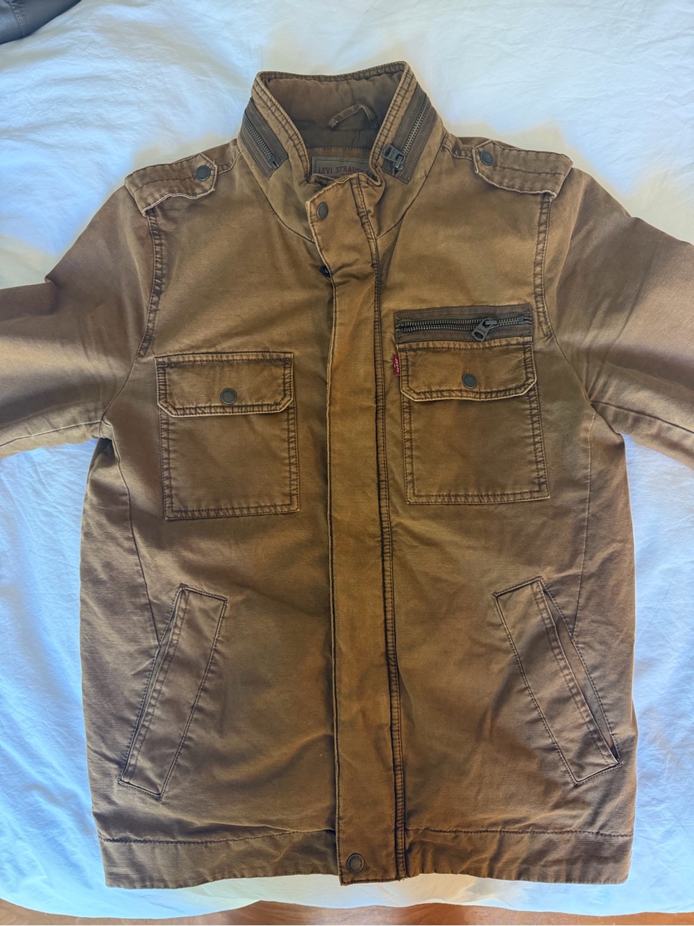 Levi's Men's Tan/Brown Military Field Jacket